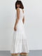 Довга біла сукня з прошви і мереживом на талії | 6806683 | фото 2