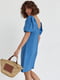 Сукня міні з рукавами-ліхтариками синя | 6806686 | фото 2
