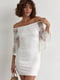Мереживна біла сукня з відкритими плечима | 6806690 | фото 6