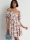 Літня сукня міні з драпіруванням спереду рожева | 6806693 | фото 4