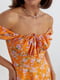 Літня сукня міні в квітковий принт помаранчева | 6806708 | фото 4