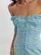 Літня сукня на гудзиках і з відкритими плечима синя | 6806709 | фото 4
