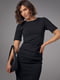 Силуетна сукня міді з драпіруванням чорна | 6806717 | фото 3