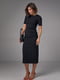 Силуетна сукня міді з драпіруванням чорна | 6806717 | фото 5