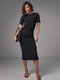 Силуетна сукня міді з драпіруванням чорна | 6806717 | фото 6