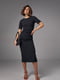 Силуетна сукня міді з драпіруванням чорна | 6806717 | фото 7