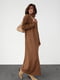 В'язана сукня oversize з високою горловиною коричнева | 6806724 | фото 6