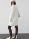 В'язана сукня-туніка молочного кольору з візерунками із кісок та ромбів | 6806726 | фото 2