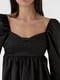 Атласна сукня-міні з пишною спідницею та з відкритою спиною чорна | 6806732 | фото 3