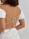 Коротка біла сукня зі шнурівкою на спині | 6806742 | фото 4