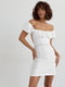 Коротка біла сукня зі шнурівкою на спині | 6806742 | фото 5