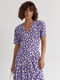 Сукня фіолетова з квітковим принтом | 6806743 | фото 3