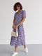 Сукня фіолетова з квітковим принтом | 6806743 | фото 5