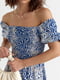 Літня сукня максі з еластичним верхом синя | 6806749 | фото 2