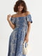 Літня сукня максі з еластичним верхом синя | 6806749 | фото 4