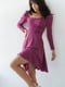 Сукня фіолетова з квадратним вирізом | 6806757 | фото 2