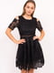 Стильна сукня з відкритим плічком чорна | 6806775 | фото 2