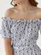 Літня сукня міді з відкритими плечима молочна | 6806780 | фото 3