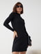 Базова сукня міні в рубчик чорна | 6806787 | фото 4