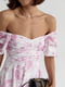 Літня сукня міні з драпіруванням спереду молочна | 6806794 | фото 2