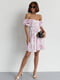 Літня сукня міні з драпіруванням спереду молочна | 6806794 | фото 3