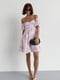 Літня сукня міні з драпіруванням спереду молочна | 6806794 | фото 6