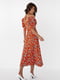 Довга сукня з пишними рукавами помаранчева | 6806800 | фото 2