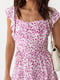 Літня сукня з рукавами-крильцями рожева | 6806815 | фото 3