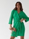 Сукня-кімоно на запах із поясом зелена | 6806824 | фото 5