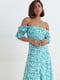 Літня бырюзова сукня на гудзиках і з відкритими плечима | 6806825 | фото 2