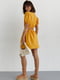 Коротка однотонна жовта сукня з вирізом на спині | 6806844 | фото 2