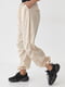 Широкі штани-карго з плащової тканини кремового кольору | 6806947 | фото 4