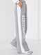 Світло-сірі трикотажні штани з начосом та написом Renes Saince | 6806962 | фото 2
