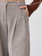 Коричневі твідові штани-палаццо з візерунком “ялинка” | 6807004 | фото 4