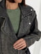 Укорочена куртка-косуха у вінтажному стилі сіра | 6807027 | фото 3