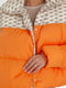 Стьобана куртка на кнопках помаранчева | 6807041 | фото 4
