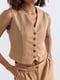 Світло-коричневий костюм: жилет та штани-палаццо | 6807055 | фото 4