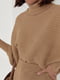 В'язаний світло-коричневий костюм: спідниця і светр “летюча миша” | 6807058 | фото 2