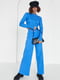 Синій костюм в рубчик: широкі штани та короткий джемпер | 6807059 | фото 6
