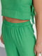 Літній зелений костюм: штани та топ із зав'язками | 6807064 | фото 3