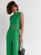 Літній зелений костюм: штани та топ із зав'язками | 6807064 | фото 5