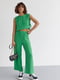 Літній зелений костюм: штани та топ із зав'язками | 6807064 | фото 6