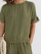 Зелений костюм з бахромою: футболка та штани | 6807070 | фото 4