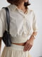 Літній кремовий костюм на гудзиках: укорочена блуза та спідниця-максі | 6807102 | фото 4
