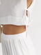 Літній білий костюм: штани та топ із зав'язками | 6807111 | фото 3