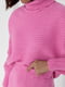 В'язаний рожевий костюм: спідниця і светр “летюча миша” | 6807118 | фото 3