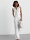 Брючний білий костюм: жилет та штани-палаццо | 6807130 | фото 3