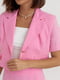 Бавовняний рожевий костюм: спідниця-пліссе та короткий жакет | 6807171 | фото 2