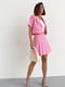 Бавовняний рожевий костюм: спідниця-пліссе та короткий жакет | 6807171 | фото 6