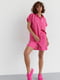 Рожевий літній костюм: шорти та сорочка | 6807197 | фото 4